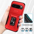 thumbnail image 5 of Allytech Rugged Case for Google Pixel 9 Pro XL, [Slide Camera Cover] [360° Rotating Kickstand] [Military Protection] [Magnetic Car Mount] Non-Slip Anti-Scratch Shockproof Heavy Duty Case - Red, 5 of 8