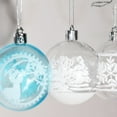 thumbnail image 3 of Taicans White Winter House Transparent Clear Ornaments for Farmhouse Christmas Tree Holiday Xmas Decorations - Large Shatterproof Plastic 2.3 Inch Glitter Snow Balls,Icicles and Snowflakes, 3 of 9