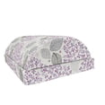 thumbnail image 1 of Floral Foot Rest, Ornamental Geometric Lilac Flower Blossoms and Striped Leaves Stretching, Non-Slip Backing Ergonomic Memory Foam Leg Support for Office, Pale Purple Pale Taupe, by Ambesonne, 1 of 5