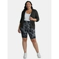thumbnail image 3 of Terra & Sky Women’s Plus Size Bike Shorts, 10" Inseam, 2-Pack, Sizes 0X-5X, 3 of 7