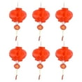 thumbnail image 2 of Red Lanterns, 15cm Diameter Convenient Foldable Delicate  Luck Lantern Decoration Hanging  for Traditional Festivals, 2 of 8