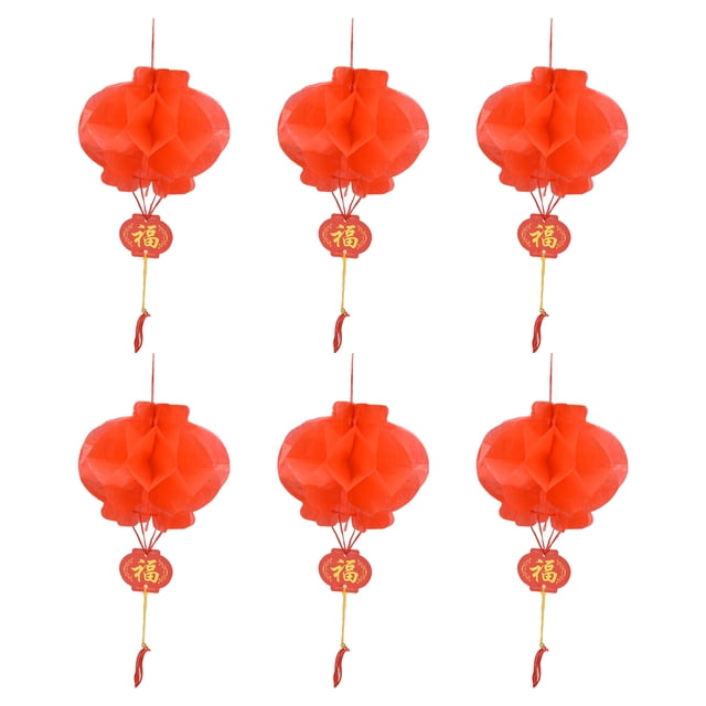 20 piezas farolillo decorativo chino de papel rojo, adornos colgantes de 15cm de diámetro para boda, Festival de Año Nuevo