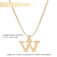 1Set 1pc 304 Stainless Steel Letter Pendant Necklaces Golden Letter W — free download
