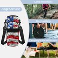 thumbnail image 4 of FOR U DESIGNS American Flag Water Bottle Carrier Bag for Women Men Student Water Bottle Pouch for Boys Girls Water Bottle Holder with Strap Insulated Water Bottle Cover, 4 of 7