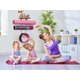 thumbnail image 2 of Soporte para esterilla de yoga para montaje en pared, almacenamiento de esterilla de yoga, accesorios de gimnasio para el hogar con estantes flotantes de madera y 4 ganchos para colgar rodillos de, 2 of 8