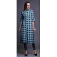 thumbnail image 3 of Bimba Printed Button Down Straight Tunic Dresses For Women Kurti XXX-Large, 3 of 6