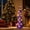 Purple, variant on 5ft Artificial Christmas Tree Sparkling Shiny Tinsel Night Light Decoration, Vivid Color Pvc Xmas Tree with Warm Lights for Indoor Outdoor Holiday Party Home Office Apartment Decor