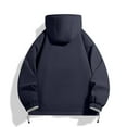thumbnail image 6 of LMOIPLI Mens Thicken Hooded Reversible Coat Full Zip Color Block Warm Long Sleeve Jackets Fall Winter Loose Coats with Pockets Blue M, 6 of 9