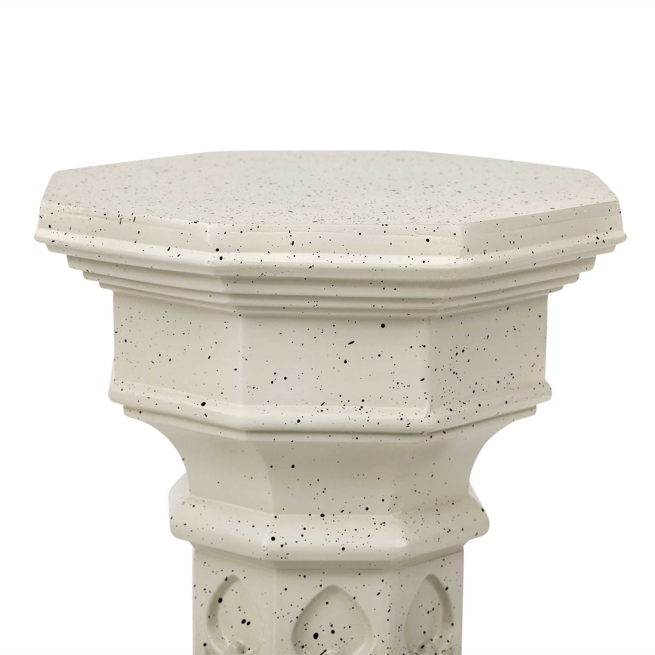 Christopher Knight Home 22.64"H Floral Pedestal Plant Stand, MGO Decorative Column Side Table, Sand