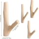 thumbnail image 3 of 4 Pieces Natural Wood Hook,wooden Hook,cylinder Wall Coat Hook Decorative Hook,wooden Hook For Hanging Coats Hats Bags Towels(width 2 - 3 Cm), 3 of 4