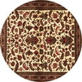 thumbnail image 1 of Ahgly Company Indoor Round Persian Brown Traditional Area Rugs, 6' Round, 1 of 4