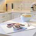 thumbnail image 6 of Yayeee Dish Drying Mat for Kitchen Counter 18"x24" Microfiber Absorbent Pad, Gray Cute Dog Artist, 6 of 7