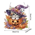 thumbnail image 2 of Halloween Diamond Art Hanging Pendant, Pumpkin and Skull Diamond Art Painting Window Pendants, Special Shaped Rhinestone, Gem Art Suncatchers Painting Window Ornament for Home Garden Wall Decor, 2 of 7