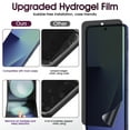 thumbnail image 5 of ZYQEEE Privacy Screen Protector for Samsung Galaxy Z Flip 7, 2Pack Inside Flexible TPU Film + 2Pack Front Tempered Glass,No Creases, Self-Healing, Anti-Spy Protective Film for Samsung Galaxy Z Flip7, 5 of 8