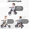 thumbnail image 5 of Wdmiya 4 in 1 Toddler Bike for 2 Year to 5 Years Old Kids, Folding Toddler Tricycle with Removable Pedals, Birthday Gift Toys for Boys and Girls, Black, 5 of 9