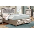 thumbnail image 2 of Bling Game Upholstered Storage Eastern King Bed Metallic Platinum, 2 of 4