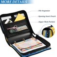 thumbnail image 4 of Water-Resistant 3-Ring Binder Organizer with Multiple Pockets Zipper Binder Bag for Office Yellow and White Chrysanthemum, 4 of 8