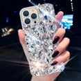 thumbnail image 3 of for iPhone 11 pro Case for Women（5.8 inch），Very Shiny Luxury Bling Phone Case with 3D Glitter Sparkle Crystal Rhinestone Diamond Gems on Hard Reflective PC Back Cover for Girls（Silver）, 3 of 14