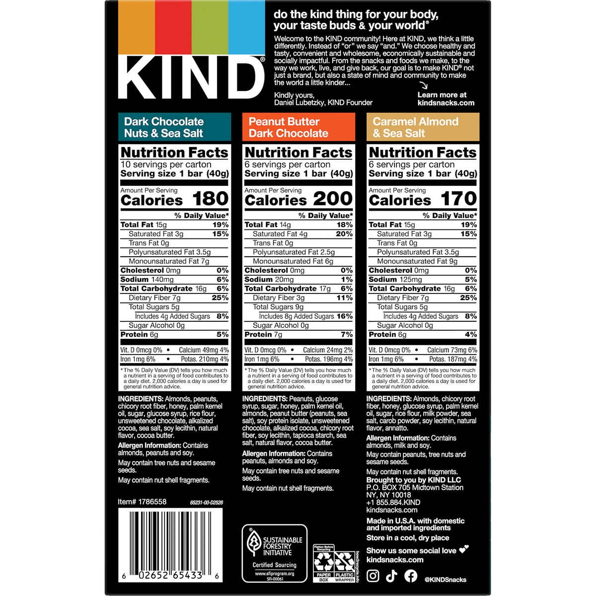 KIND Nut Bar, Variety Pack, 1.4 Ounce (Pack of 22)