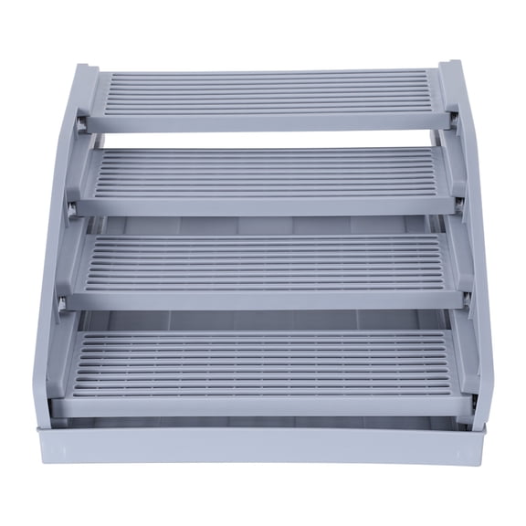SHegdu 4 Steps Cat Ramp For Litter Box with Filter Cat Litter Box Step Anti Slip Cat Litter Catcher Easy To Clean for Elderly Cats Indoor (Gray)