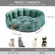 thumbnail image 5 of Cama para mascotas ClevaHome para gatos, perros y mascotas pequeñas de hasta 7 kg, redonda, verde, 5 of 7