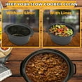 thumbnail image 4 of Revestimiento ovalado de silicona para olla de cocción lenta FROVEN de 4 cuartos, compatible con los revestimientos para ollas Crock Pot y Hamilton Beach, reutilizable, apto para lavavajillas, apto pa, 4 of 5