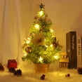 thumbnail image 4 of Mini Christmas Tree, 18" Artificial Small Christmas Tree with LED String Lights, Tabletop Christmas Tree with Pine Cones Christmas Balls Ornaments for Christmas Decorations, 4 of 9
