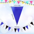 thumbnail image 4 of JHZMCRX Guirnalda de Banderines Triangulares con Brillantina 3 Paquetes Negro Azul, 4 of 9