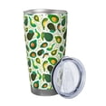 thumbnail image 2 of Cauagu Green Avocado (2) Pattern 20oz Tumbler,Stainless Steel Vacuum Insulated Tumbler with Lid Durable Insulated Coffee Mug Thermal Cup with Splash Proof Sliding Lid-Straw Two-piece Set, 2 of 8