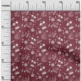 thumbnail image 2 of oneOone Cotton Jersey Maroon Fabric Beach Fabric For Sewing Printed Craft Fabric By The Yard 58 Inch Wide, 2 of 4