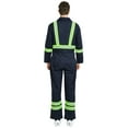 thumbnail image 2 of TOPTIE Men\'s Work Coverall High Visibility Coverall with Reflective Trim-Black-M Regular, 2 of 6