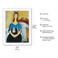 thumbnail image 2 of Portrait of Jeanne Hebuterne - From an Original Color Painting by Amedeo Modigliani c.1919 - Japanese Unryu Rice Paper Art Print (Unframed) 17 x 22 in, 2 of 4