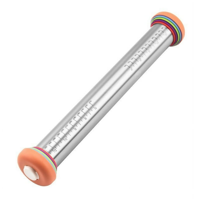 Birdeem Graduated, Rolling Pin, Kitchen Baking Tool, Household Stainless Steel Dumpling Skin Pressing Stick