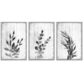 thumbnail image 2 of PixonSign Framed Wall Art Set Black and White Leaves Silhouette Decorative Shapes Prints Nature Modern Art Rustic Relax/Calm Warm for Living Room, Bedroom, Office - 16"x24"x3 White, 2 of 5