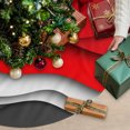 thumbnail image 3 of Red Grey Ombre Christmas Tree Skirt 36 Inches, Modern Abstract Art Geometric Moire Xmas Trees Skirt Mat Cover Decorations for Holiday Party Indoor Outdoor, 3 of 9