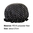 thumbnail image 5 of SPRING PARK Shower Cap Women Flower Printed Bath Hat Hair Polyester Elastic Bath Cap Waterproof Bathing, 5 of 6