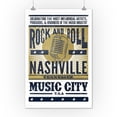 thumbnail image 3 of Nashville, Tennessee, Music City, USA, Microphone, Blue and Gold (12x18 Wall Art Poster, Room Decor), 3 of 3
