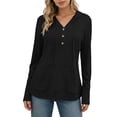 thumbnail image 3 of ZHOGXU Sun Protective Solid Color Hooded Long Sleeve Shirt For Women With Pocket Outdoor Fitness And Sports Casual Black, 3 of 7