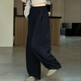 thumbnail image 5 of Ruyang Baggy Sweatpants for Teen Girls Y2K Wide Leg Preppy Athletic Pants Elastic High Waisted Fall Winter School Joggers Winter Clothes, 5 of 5