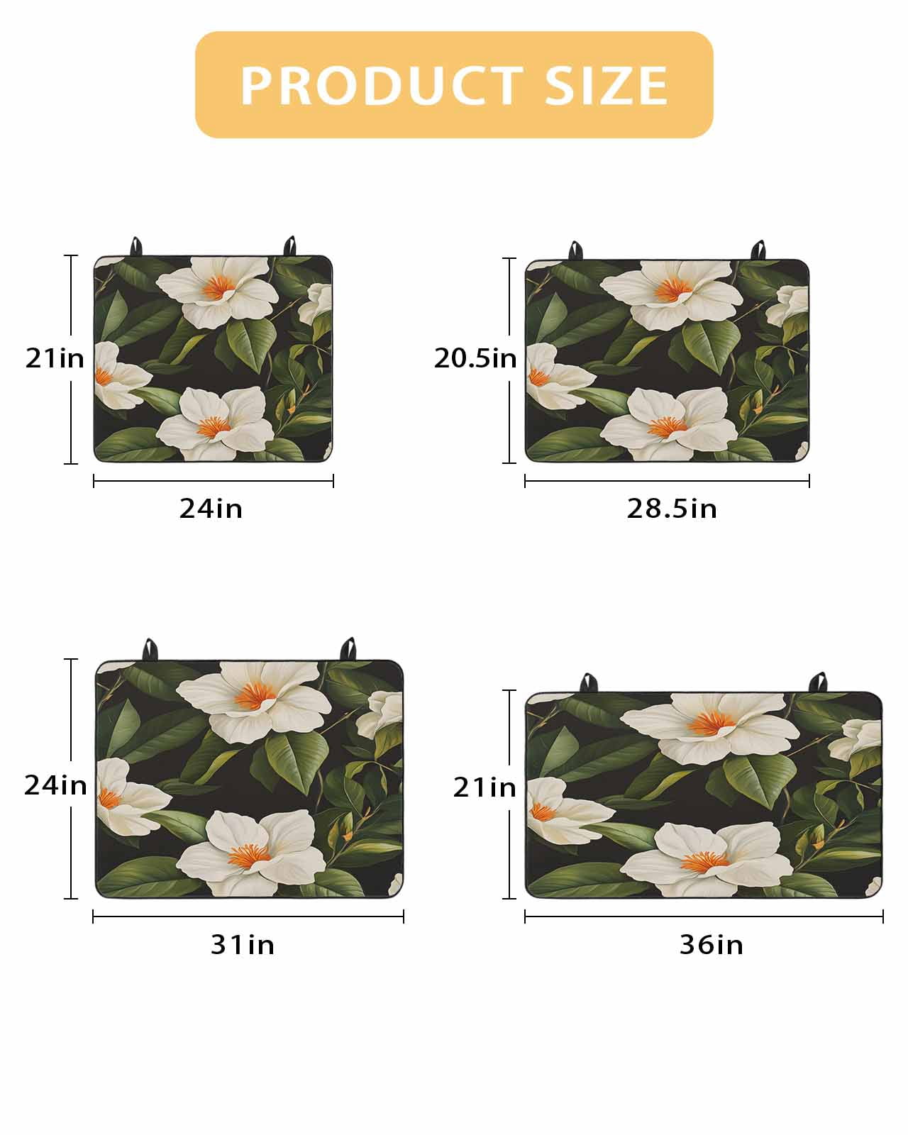 nqOlkjepod Large Induction Cooktop Protector Mat 24"x21", Flower Floral Stove Top Covers for Electric Stove, Modern Summer Plant Green Palm Leaves Stove Burner Cover Mats, Glass Top Stove Cover