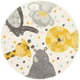 thumbnail image 2 of Unique Loom Whimsy Kids Collection Area Rug - Wishes (5' 3" Round Ivory/Gray), 2 of 5