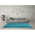 thumbnail image 3 of Ahgly Company Indoor Square Persian Light Blue Traditional Area Rugs, 5' Square, 3 of 4