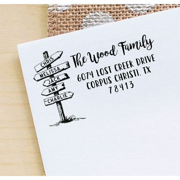 Printtoo Custom Family Holiday Self Inking Address Stamp Christmas Gift Designer Rubber Stamp