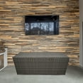 thumbnail image 2 of Grey Wicker Patio Deck Box with 113 Gallon Storage and Metal Frame, 2 of 9