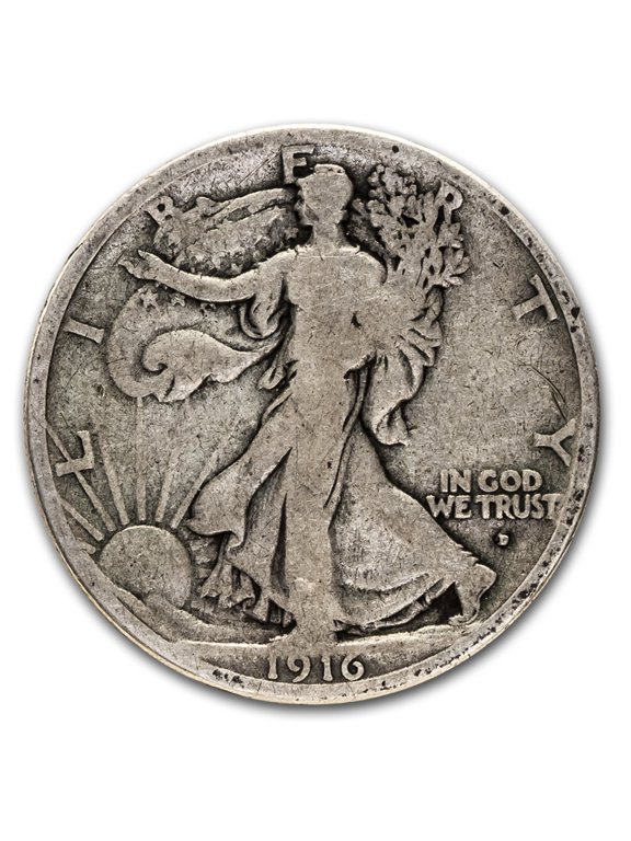 1916-D Walking Liberty Half Dollar VG