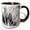 Black/White, variant on 3drose, Black and White Reverse Silhouette of Tropical Palm Tree Fronds, 11oz Mug
