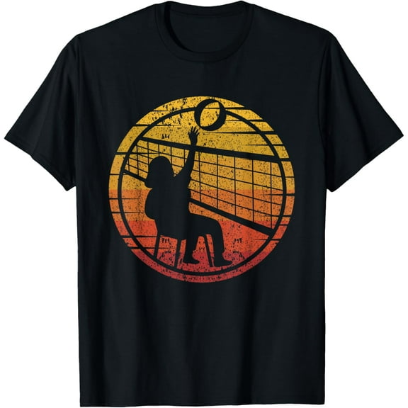 Retro Vintage Volleyballer Design Chair Volleyball T-Shirt