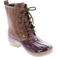 thumbnail image 7 of Axny Dylan Women's Lace Up Two Tone Combat Style Calf Rain Duck Boots, 7 of 7