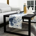 thumbnail image 5 of Blue Floral Art Cotton Linen Table Runner 16 x 72 inch Watercolor Botanical Spring Flowers Non-slip Rectangular Dining Table Decor for Wedding Party Holiday Dinner, 5 of 8