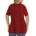 thumbnail image 4 of Plus Size Tops Sevevn Women's Fashion Summer Printed Plus Size Short Sleeve V-Neck Blouses Women's T-Shirts, 4 of 6